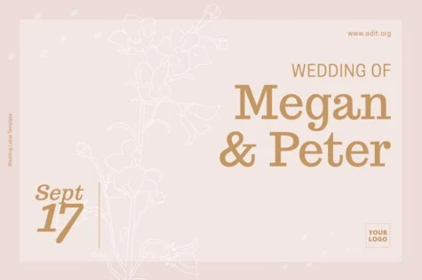 Edit a Wedding Label