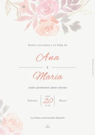 Crear una invitación de boda