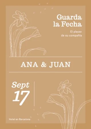 Edita una plantilla Save the Date