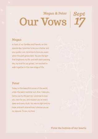 Edit a Marriage Vows example