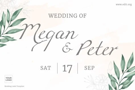 Edit a Wedding Label
