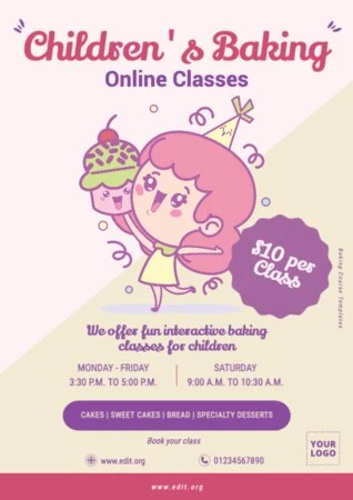 Edit a Baking Class poster
