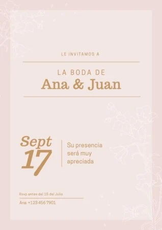 Crear una invitación de boda