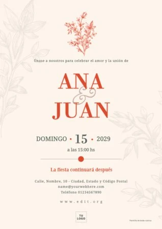 Crear una invitación de boda