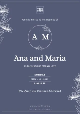 Crie um convite de casamento