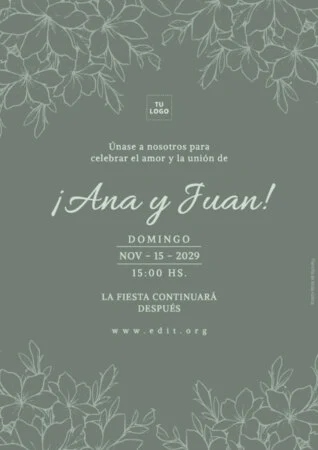 Crear una invitación de boda
