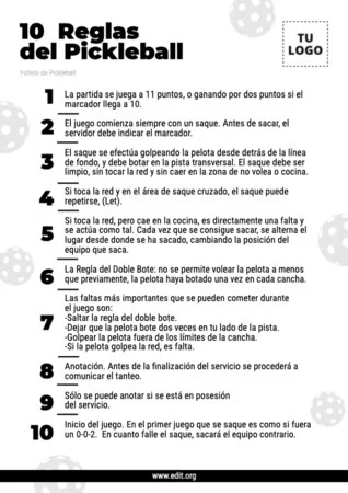 Edita un banner de Pickleball