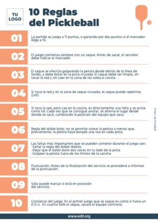 Edita un banner de Pickleball