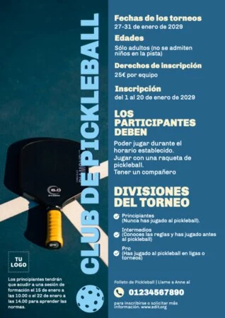 Edita un banner de Pickleball