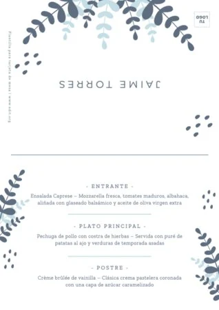 Edita tu invitación a cena de pre boda