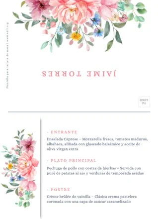 Edita tu invitación a cena de pre boda