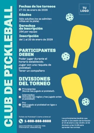 Edita un banner de Pickleball