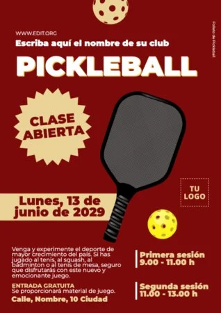 Edita un banner de Pickleball