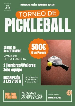 Edita un banner de Pickleball