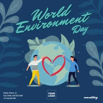 Een Wereldmilieudag-sjabloon bewerken