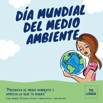 Edita una plantilla del Día Mundial del Medio Ambiente