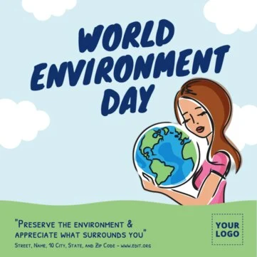 Edite um template de Dia Mundial do Meio Ambiente