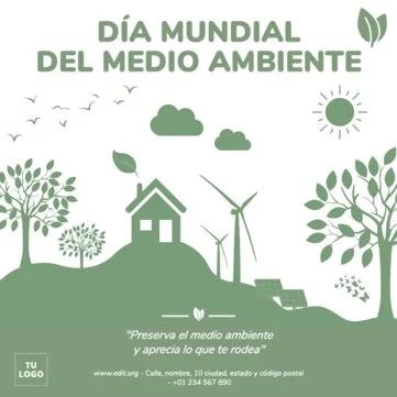 Edita una plantilla del Día Mundial del Medio Ambiente Edita una plantilla del Día Mundial del Medio Ambiente