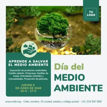 Edita una plantilla del Día Mundial del Medio Ambiente