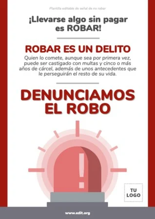 Edita un póster anti-robo