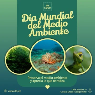 Edita una plantilla del Día Mundial del Medio Ambiente