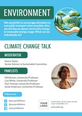 Een poster over de Dag van de Aarde bewerken