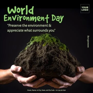 Edite um template de Dia Mundial do Meio Ambiente