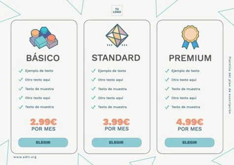 Edita un Plan de Suscripción