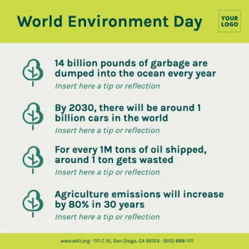 Een poster over de Dag van de Aarde bewerken