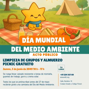 Edita una plantilla del Día Mundial del Medio Ambiente
