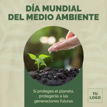 Edita una plantilla del Día Mundial del Medio Ambiente