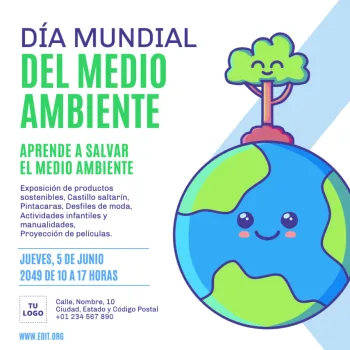 Edita una plantilla del Día Mundial del Medio Ambiente