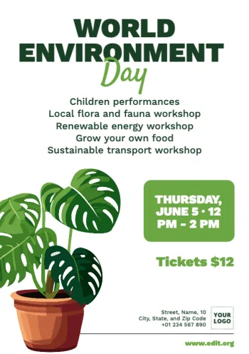 Een poster over de Dag van de Aarde bewerken