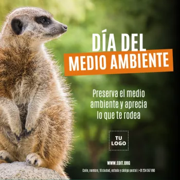 Edita una plantilla del Día Mundial del Medio Ambiente