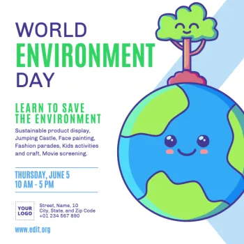 Een poster over de Dag van de Aarde bewerken