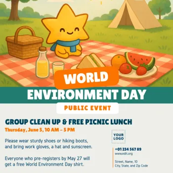 Een poster over de Dag van de Aarde bewerken