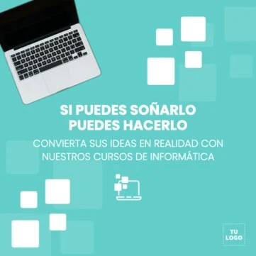 Edita un cartel para clases de informática