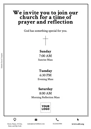 Modifica questo design per la chiesa
