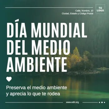 Edita una plantilla del Día Mundial del Medio Ambiente