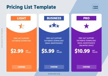 Edit a Price grid template