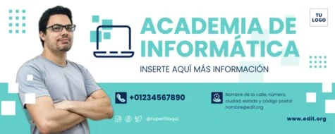 Edita un cartel para clases de informática