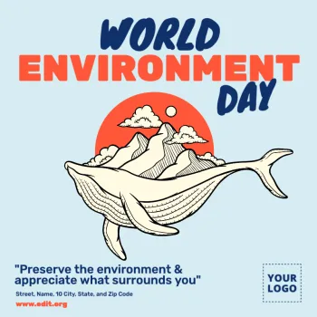 Edite um template de Dia Mundial do Meio Ambiente