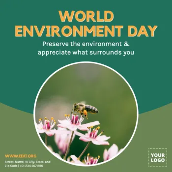 Edite um template de Dia Mundial do Meio Ambiente