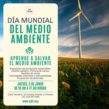 Edita una plantilla del Día Mundial del Medio Ambiente
