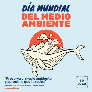 Edita una plantilla del Día Mundial del Medio Ambiente