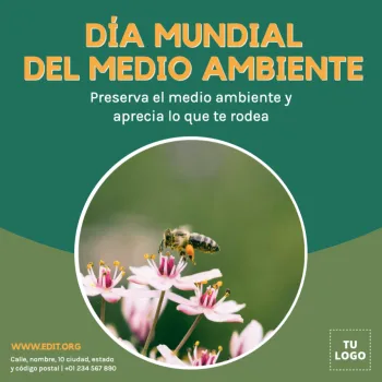 Edita una plantilla del Día Mundial del Medio Ambiente