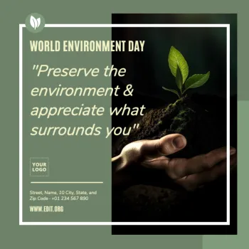 Edite um template de Dia Mundial do Meio Ambiente