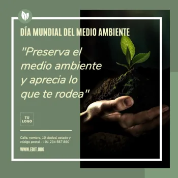 Edita una plantilla del Día Mundial del Medio Ambiente