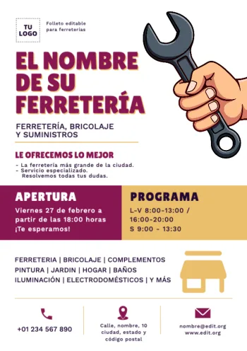 Edita un banner para Ferretería