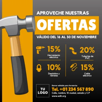 Edita un banner para Ferretería